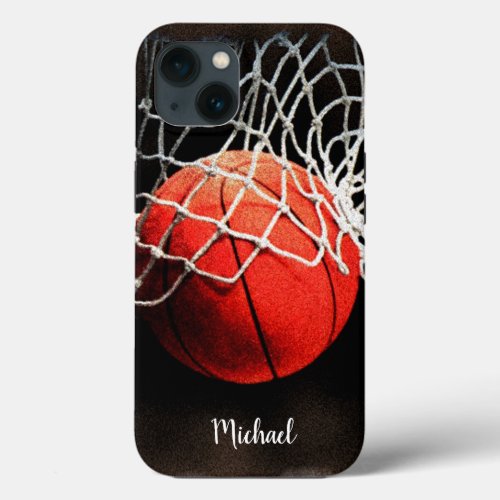 Basketball Artwork Your Name iPhone 13 Case