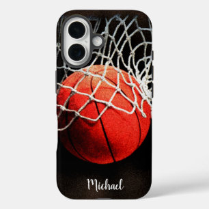 Basketball Artwork Your Name iPhone 16 Case
