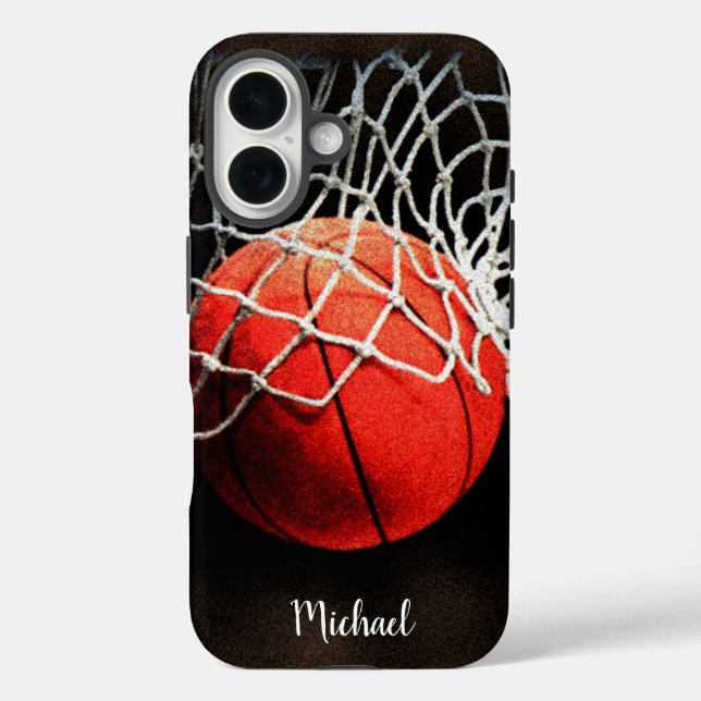 Basketball Artwork Your Name Case-Mate iPhone Case (Back)