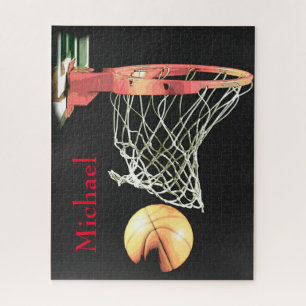 Basketball Artwork Your Name Jigsaw Puzzle