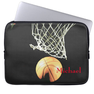 Basketball Artwork Your Name Laptop Sleeve