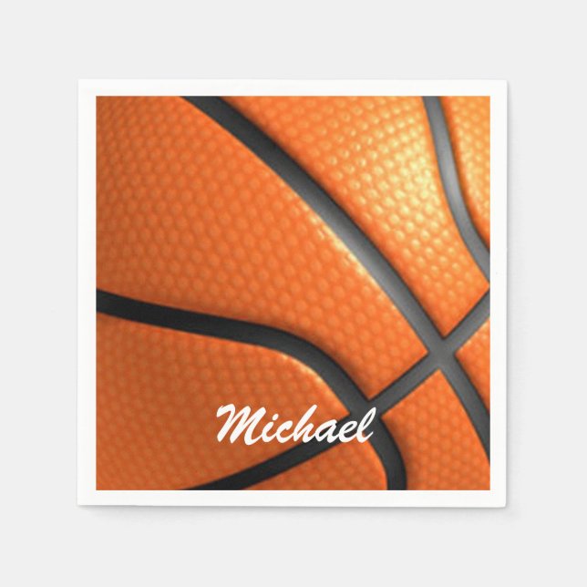 Basketball Artwork Your Name Napkins (Front)