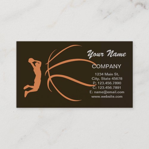 Basketball Athlete Business Card