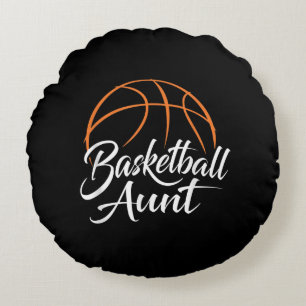 Basketball Aunt Basketball Mom Auntie Gift Round Pillow