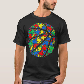 Basketball Autism Puzzle Women Men Kids Autism Aw T-Shirt