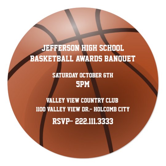 basketball awards banquet invitation