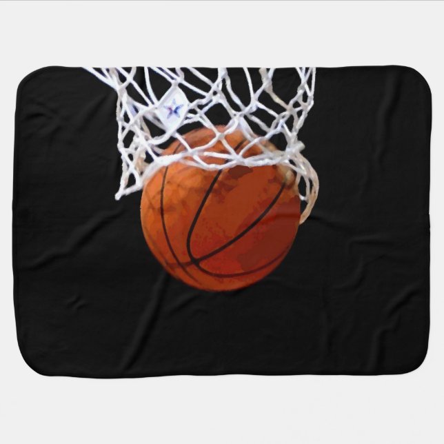 Basketball Baby Blanket (Horizontal)