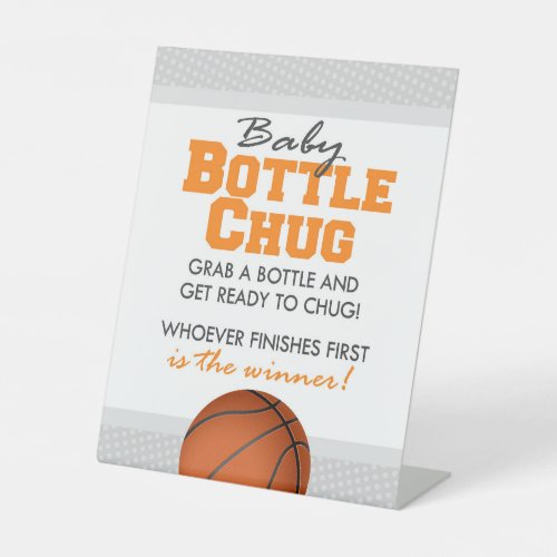 Basketball Baby Bottle Chug Shower Game Party Sign