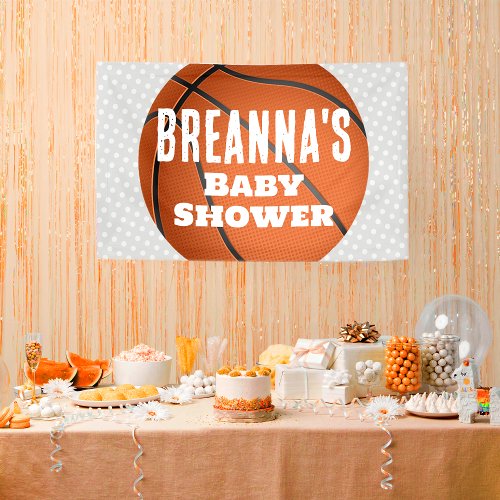 Basketball Baby Party Banner
