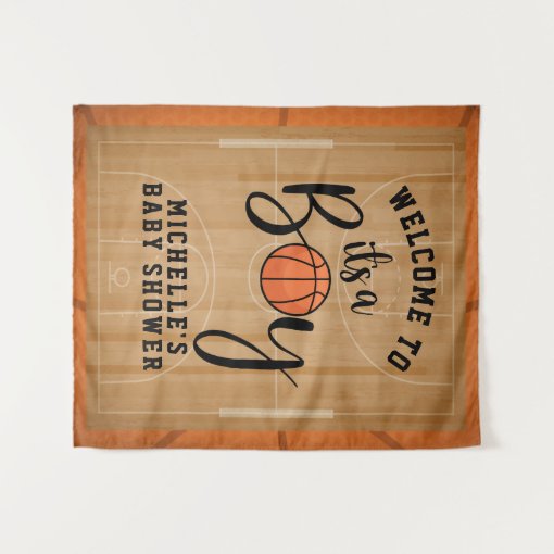 Basketball Baby Shower Backdrop Zazzle