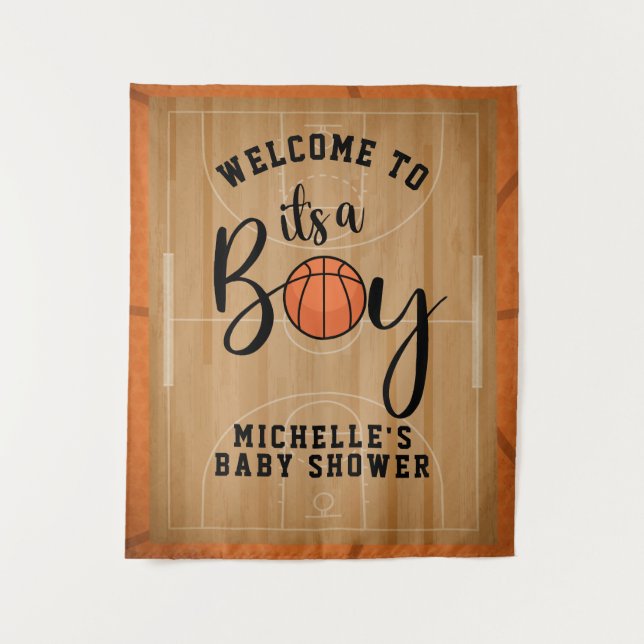 Basketball Baby Shower Backdrop (Front)