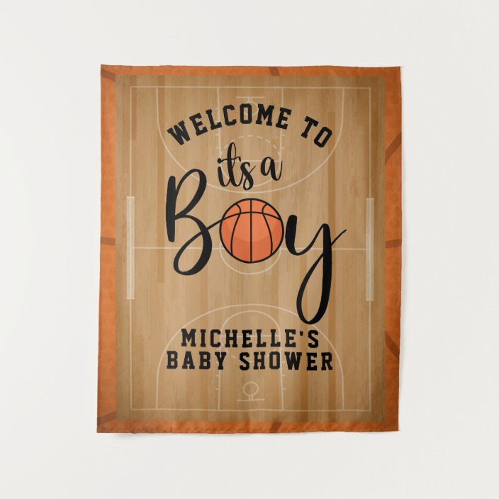 Basketball Baby Shower Backdrop