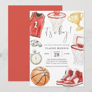 Basketball Baby Shower Invitation