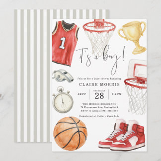 Basketball Baby Shower Invitation