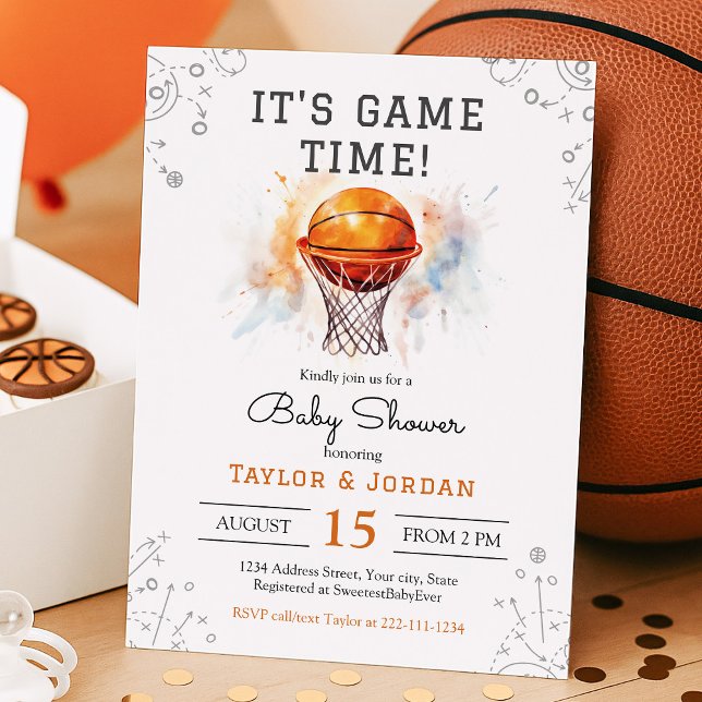 Basketball Baby Shower Invitation (Creator Uploaded)