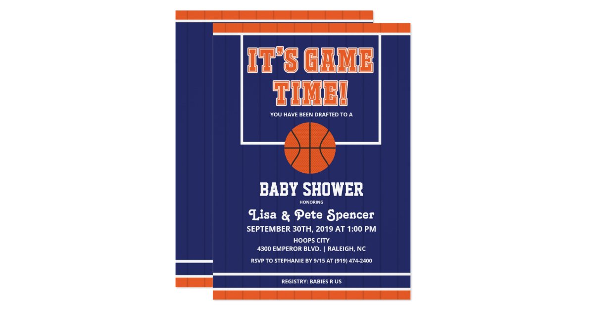 Basketball Baby Shower Invitation | Zazzle.com