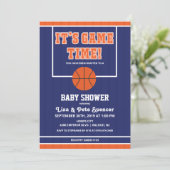 Basketball Baby Shower Invitation (Standing Front)