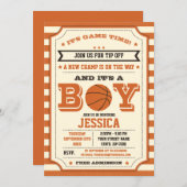 Basketball Baby Shower Ticket Invitation (Front/Back)