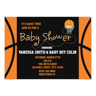 basketball baby shower invitations