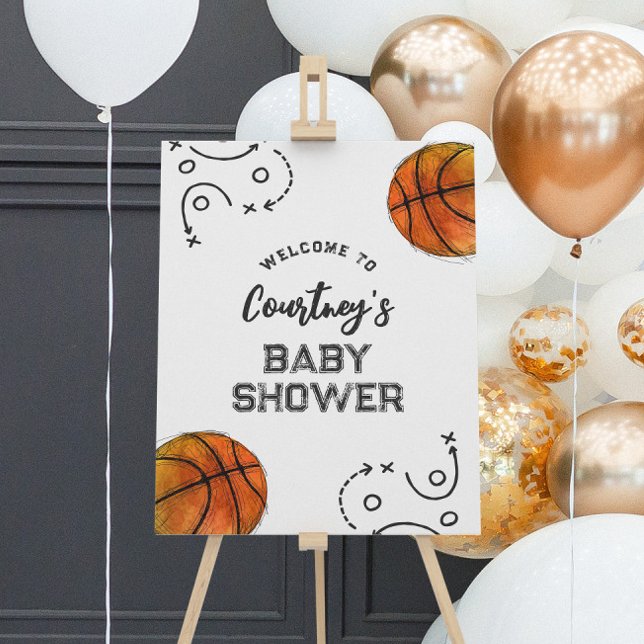 Basketball Baby Shower Welcome Sign (Creator Uploaded)