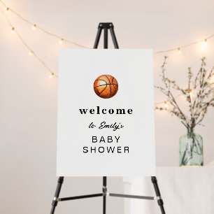 Basketball Baby Shower Welcome Sign