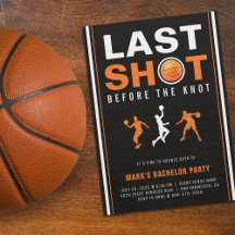 Basketball Bachelor Party Last Shot Orange & Black