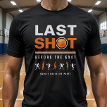 Basketball Bachelor Party Last Shot Orange & Black T-Shirt<br><div class="desc">Celebrate the groom’s last shot before the knot with this cool basketball themed bachelor party shirt. Designed with an orange, black, and white color scheme, this fun and sporty design is perfect for a ballers night out or bachelor weekend. Great for the groom and his crew, this shirt adds a...</div>