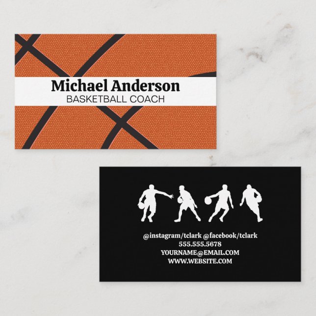 Basketball Background | Sports Business Card (Front/Back)