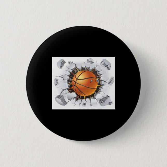Basketball Ball 1  Button (Front)