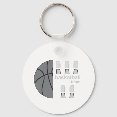 Basketball ball and uniforms keychain