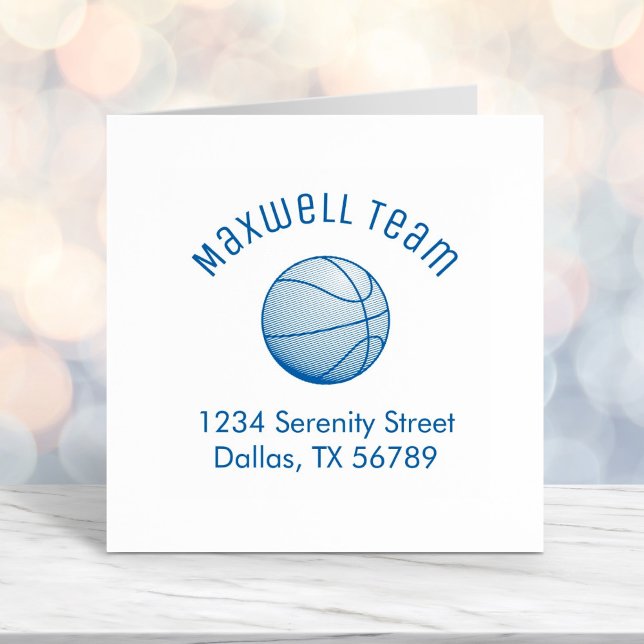 Basketball Ball Arch Family Address Self-inking Stamp (Creator Uploaded)