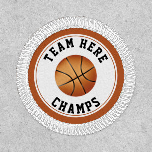 Basketball ball champs and team name patch
