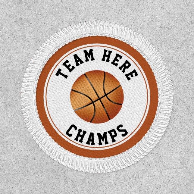 Basketball ball champs and team name patch (Front)