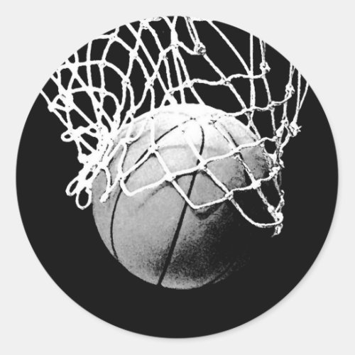 Basketball Ball Classic Round Sticker