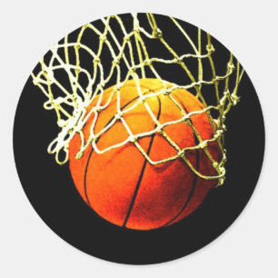 Basketball Ball Classic Round Sticker