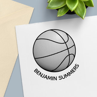 Basketball Ball Custom Name Self-inking Stamp