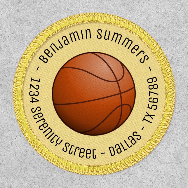Basketball Ball Custom Text Patch (Front)