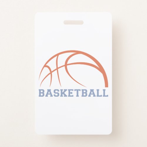 Basketball Ball Design For Coaches Badge