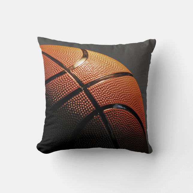 Basketball Ball Design Throw Pillow (Front)