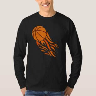 Basketball Ball Fiery Shot Player Mom Dad T-Shirt