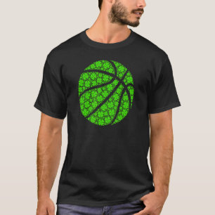 Basketball ball Irish Shamrock Lucky Clover St Pat T-Shirt