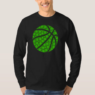 Basketball ball Irish Shamrock Lucky Clover St Pat T-Shirt