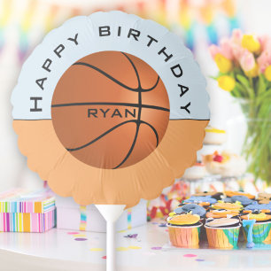 Basketball Ball Kid`s Name Happy Birthday Party Balloon