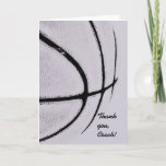 basketball ball lines - and texture urban trendy thank you card
