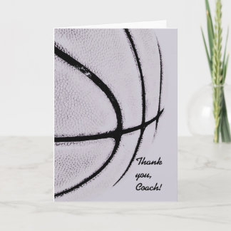 basketball ball lines - and texture urban trendy thank you card