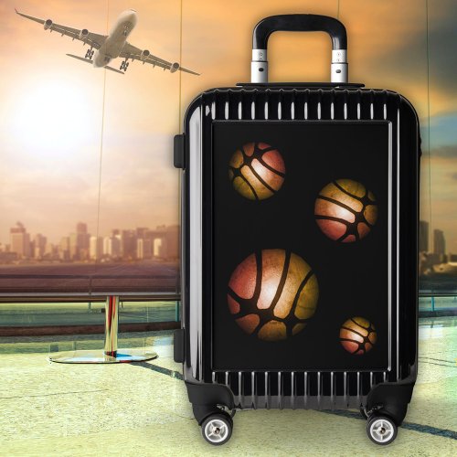 Basketball Ball Metallic Pattern Teen Kid Luggage