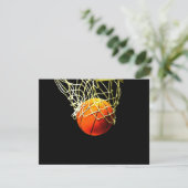 Basketball Ball & Net Invitations (Standing Front)