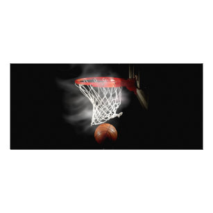Basketball Ball & Net Rack Card