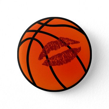 basketball ball pinback button