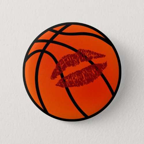 basketball ball pinback button